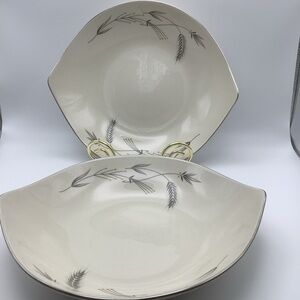 Two Vintage Taylor Smith & Taylor Co. Taylorton Silver Wheat Serving B…